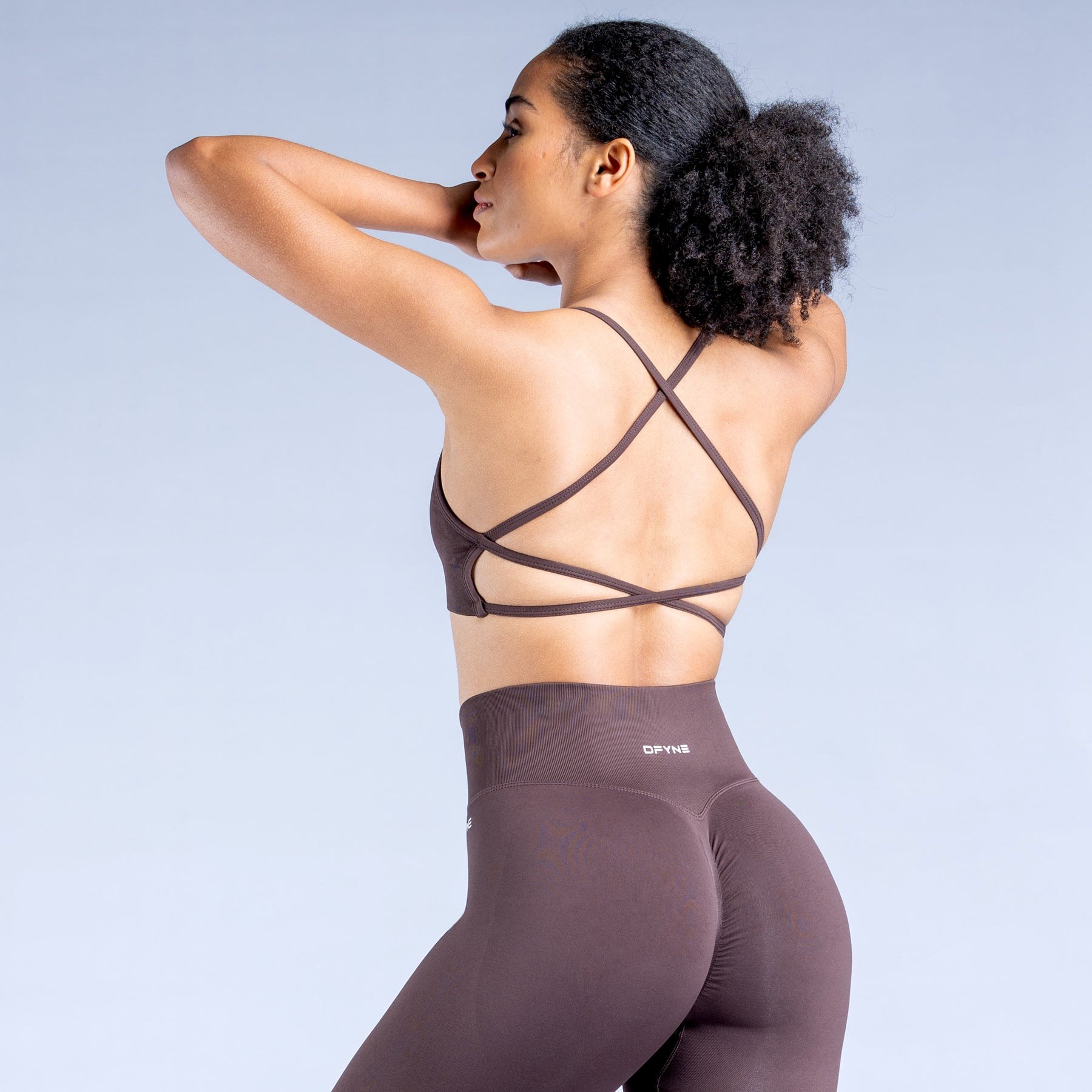 DFYNE Dynamic Backless Sports Bra Choklad Bruna | 036245ONW