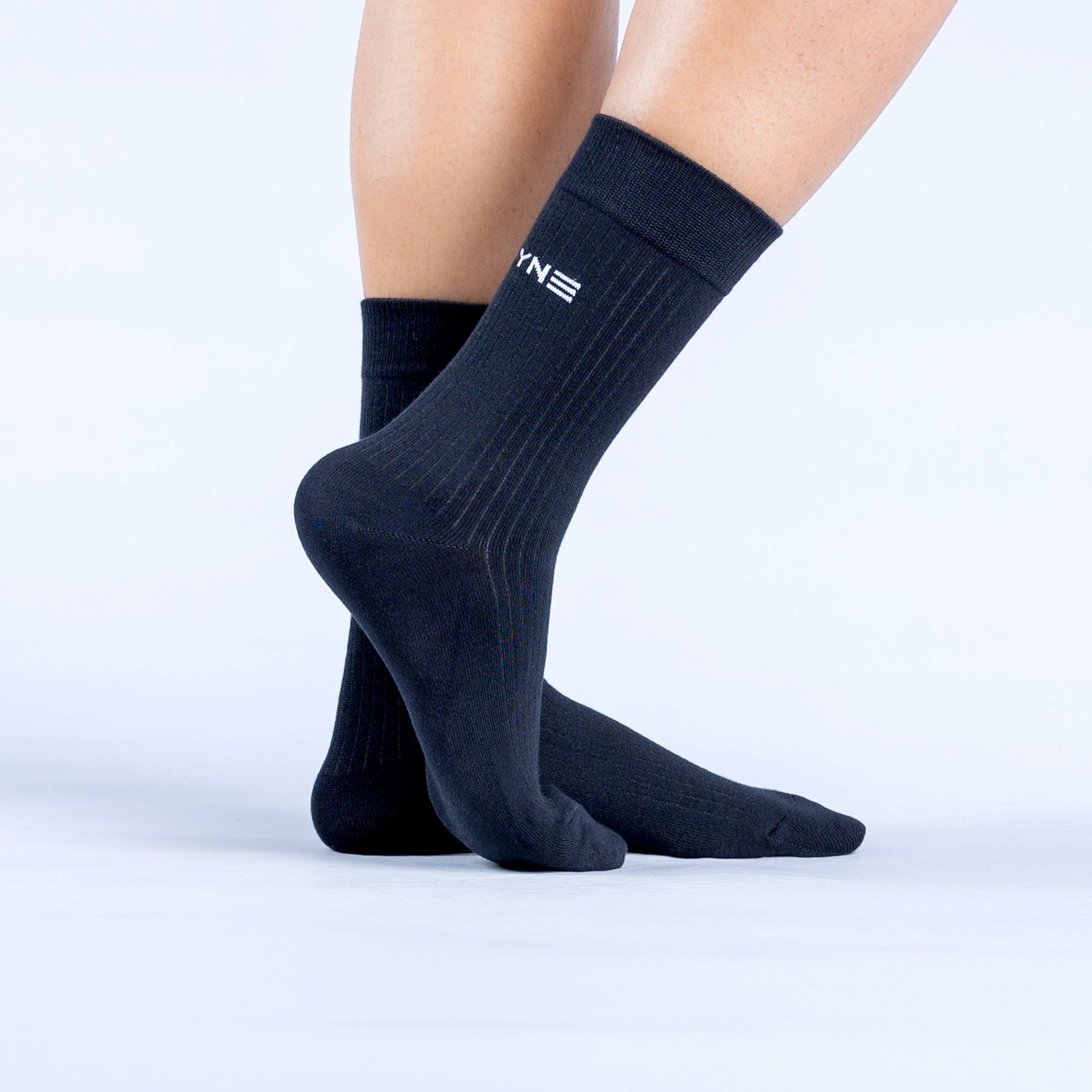 DFYNE Revive Crew Socks 3pk Svarta | 768342DMF